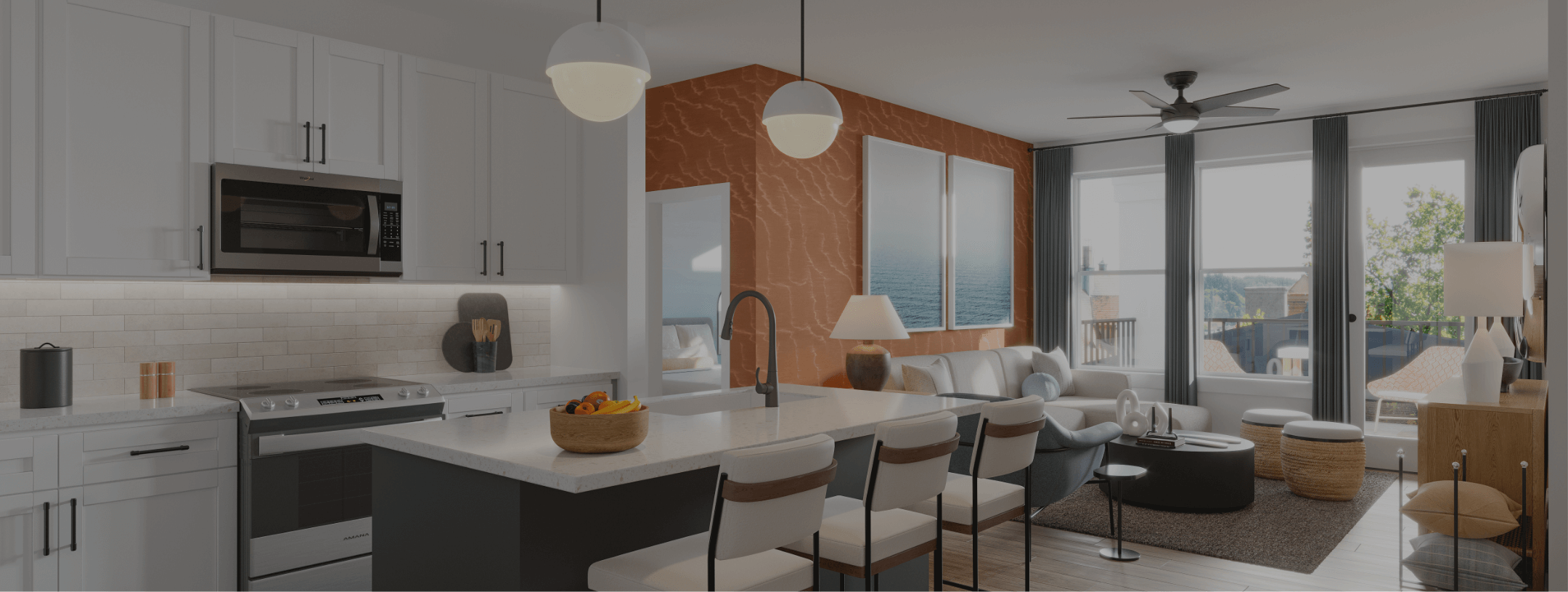 Upscale Palm Harbor apartment interiors